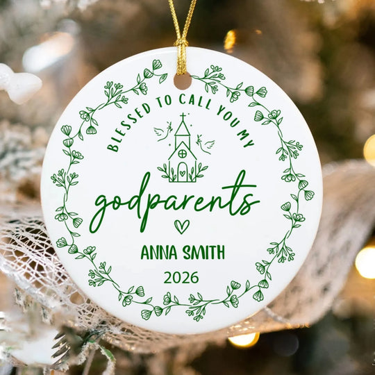 Blessed To Call You My Godparents - Personalized Ornament,  Custom Godparent Keepsake, Godfather Godmother Gift