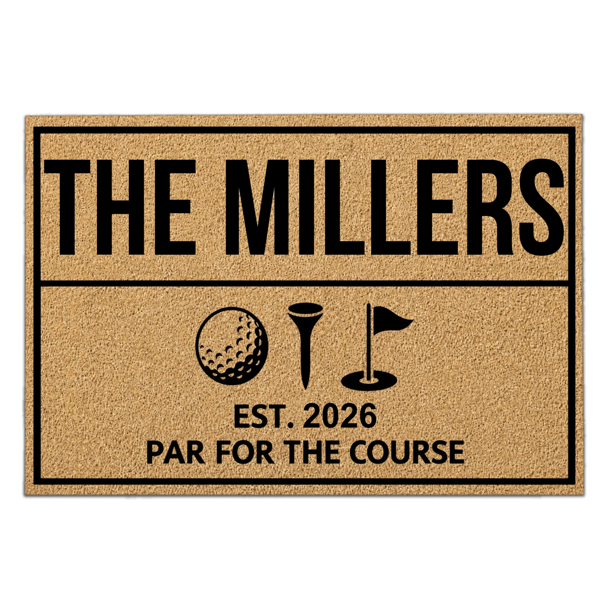 Welcome To My Hole - Personalized Doormat, Golf Course Entryway Decor Gift, Golf Family Decor