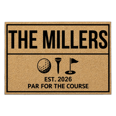 Welcome To My Hole - Personalized Doormat, Golf Course Entryway Decor Gift, Golf Family Decor
