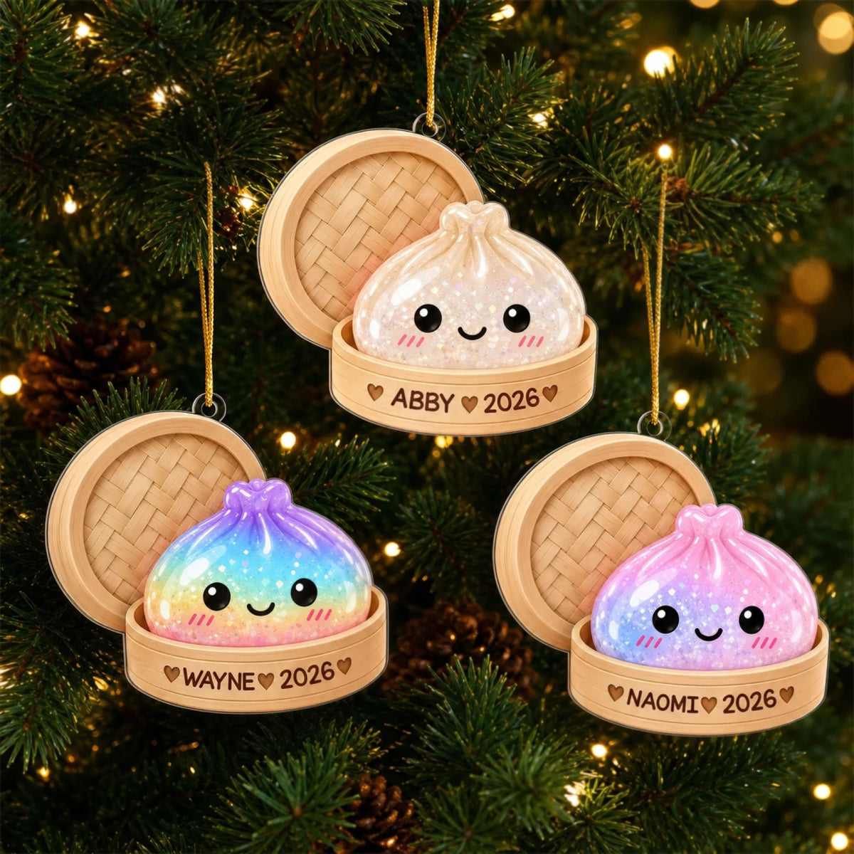 You're Glitter Dumpling- Personalized Acrylic Ornament , Squishy Ornament, Custom Name Dumpling Ornament, Cute Squishy Lover Gift, Kawaii Christmas Ornament, 2026 Kids Keepsake
