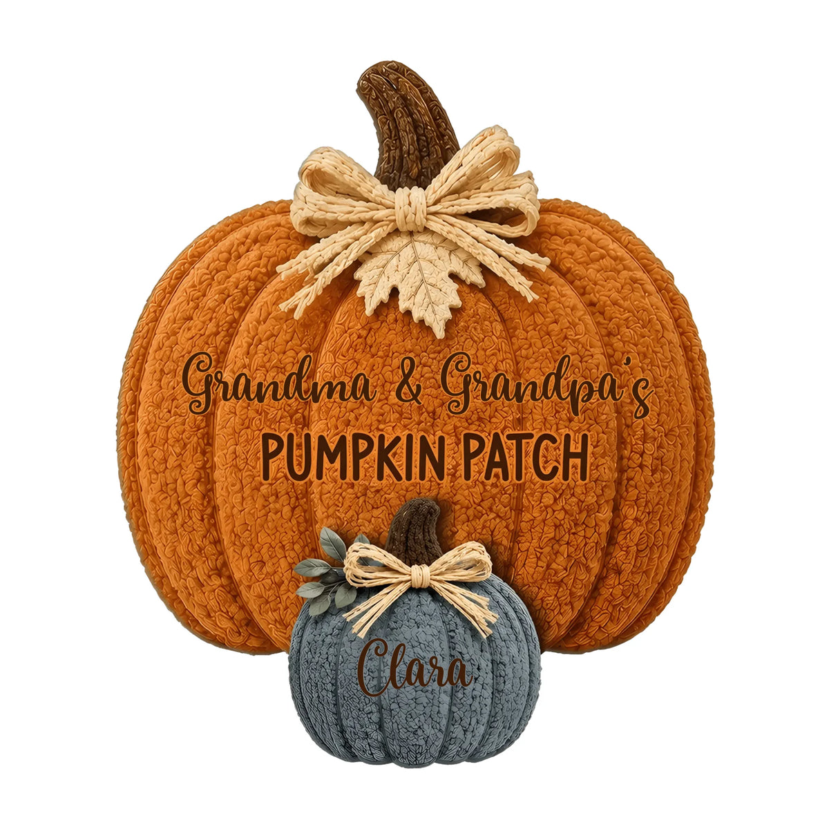 Grandma’s Little Cute Pumpkins - Personalized Doormat Custom Shape, Gift For Family, Grandma’s Pumpkin Doormat
