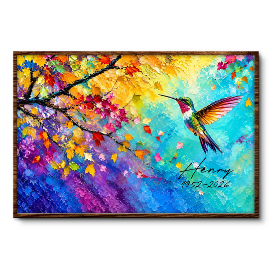 Forever In Our Hearts, Always Near In Spirit - Personalized Poster, Memorial Gift For Loss Of Loved One