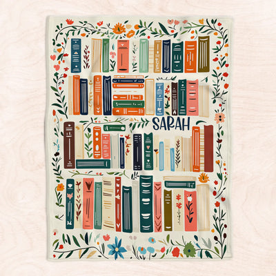 Books Are My Therapy - Personalized Blanket, Gift For Book Lovers, Book Gift With Custom Name
