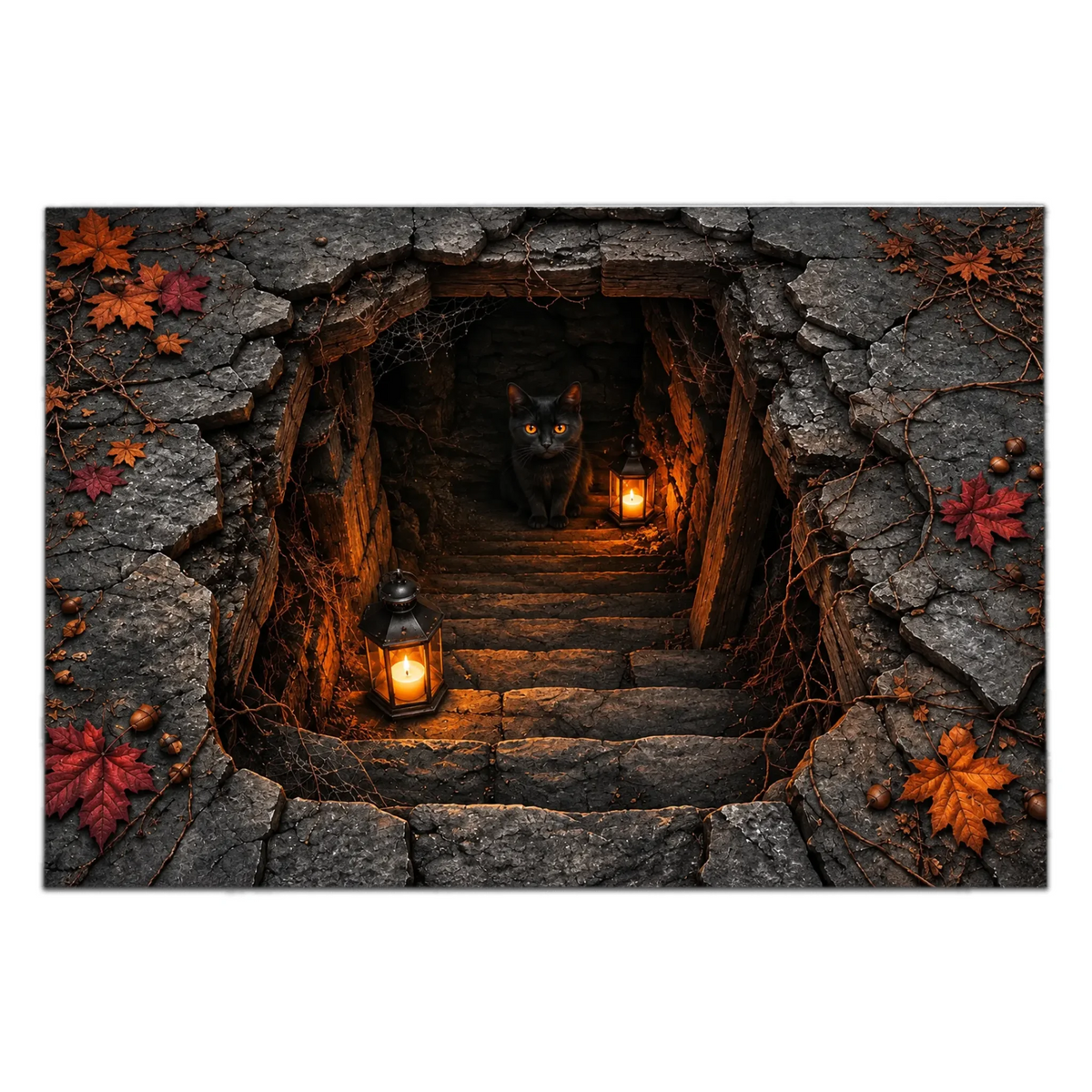 Our Home In Halloween - Personalized Doormat, Custom Halloween Design Doormat, Halloween Gift