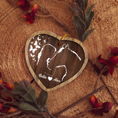Custom Gift Christmas Ornament - Personalized Heart Ceramic Ornament