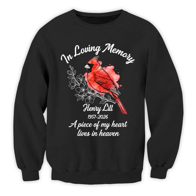 A Cardinal’s Visit A Little Hello From Heaven - Personalized T-Shirt, Memorial Gift For Loss Of Loved One