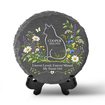 Loved Beyond Forever - Personalized Stone, Custom Cat Name Memorial Stone, Sympathy Gift