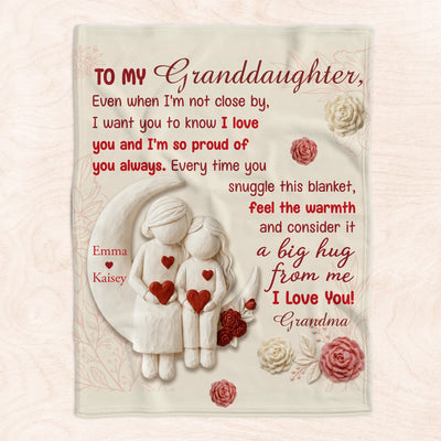 I Want You Know How Much I Love You - Personalized Blanket, Custom Grandma and Baby Name Blanket, Gift for Granddaughter