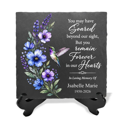 Love Remains Forever - Personalized Stone, Custom Name and Years Garden Stone, Memorial Gift