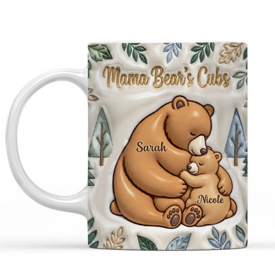 Mama Bear's Cubs - Personalized Mug, Cute Family Gift, Gift For Mom, Family Gift For Her