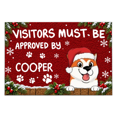 Approved By The Boss - Personalized Doormat, Custom Pet Name Doormat, Funny Dog Lover Gift