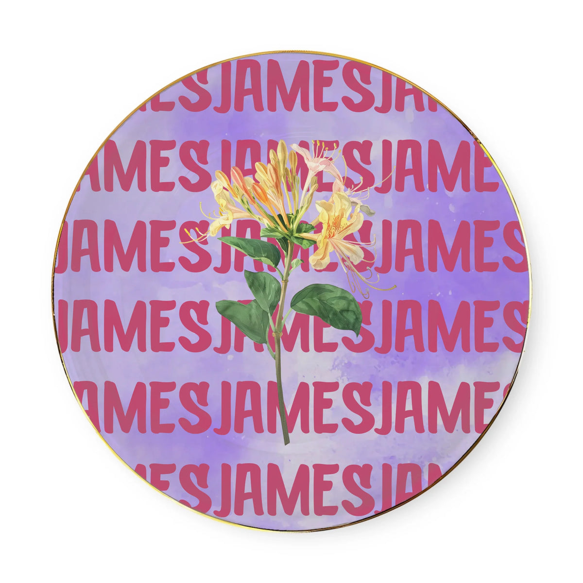 A Name Forever Held In Flowers And Heart - Personalized Jewelry Dish, Custom Birth Flower Gift, Gift For Her