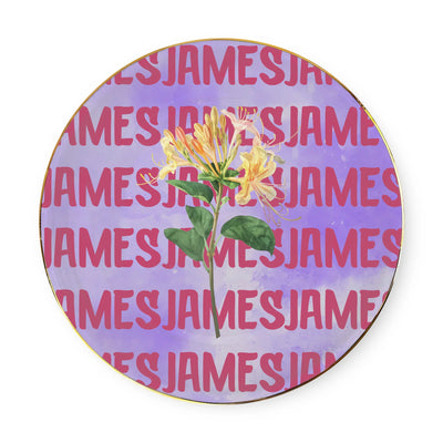 A Name Forever Held In Flowers And Heart - Personalized Jewelry Dish, Custom Birth Flower Gift, Gift For Her
