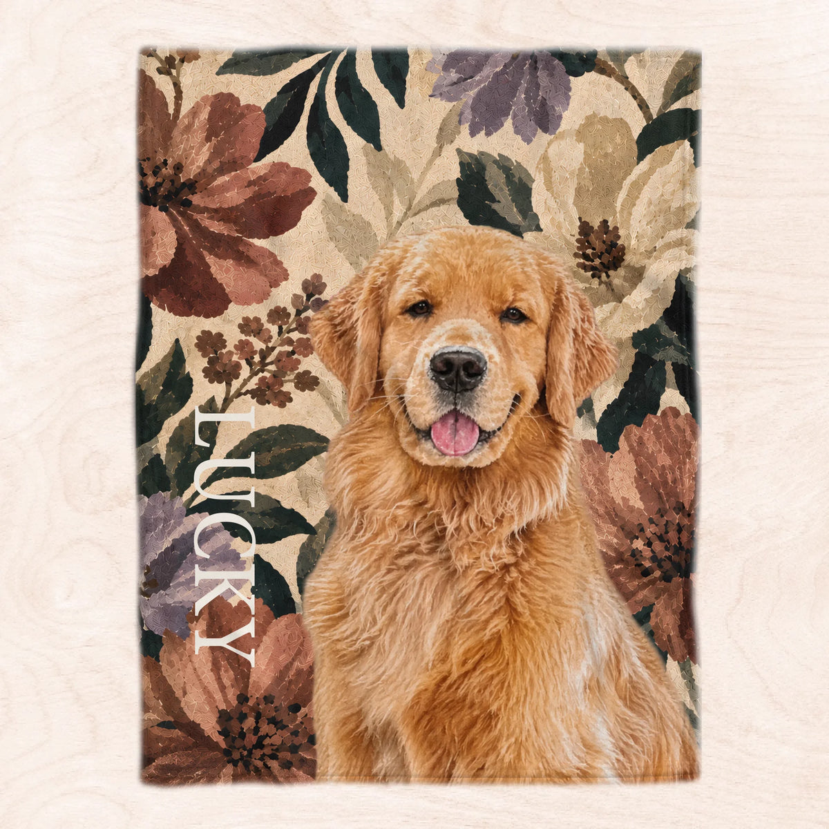 My Little Love - Personalized Blanket, Custom Dog Portrait With Name Blanket, Gift for Pet Lovers