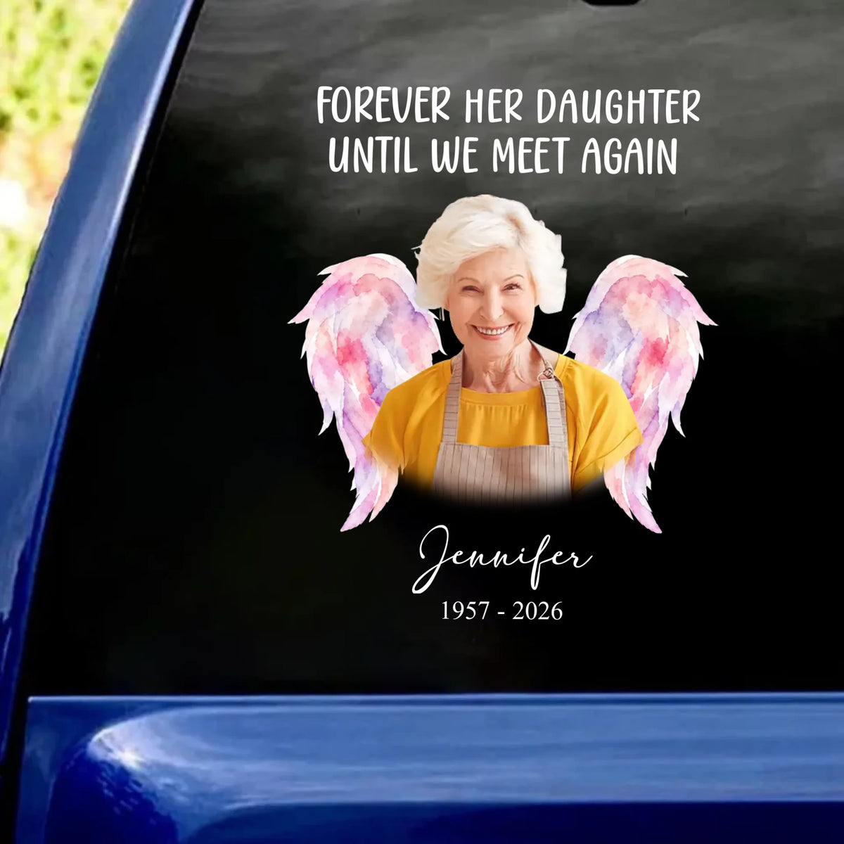 Forever His Wife Until We Meet Again - Personalized Decal, Memorial Gift For Loss Of Loved One
