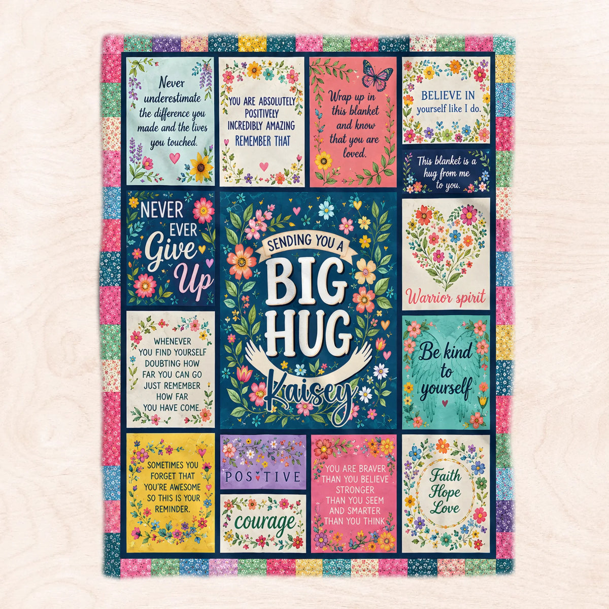 Sending A Hug - Personalized Blanket, Get Well Soon Gift for Women, Healing Blanket