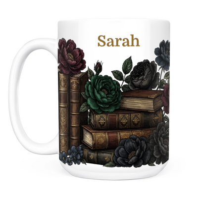 Dark Academia Personalized Book Lover Mug – Unique Gift for Readers & Bookworms