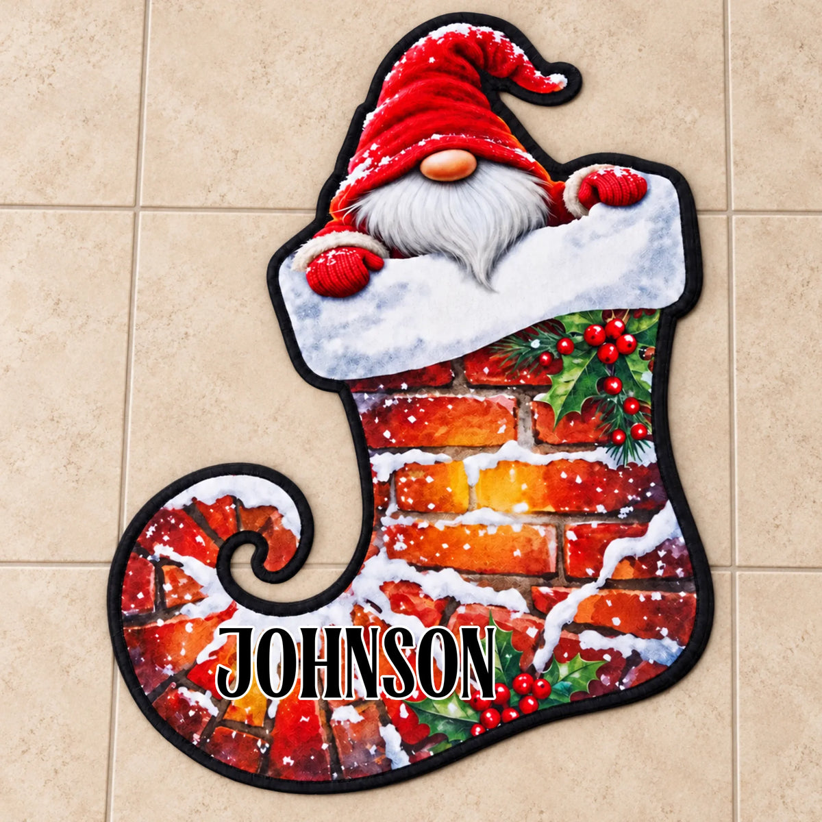 Gnome Christmas Doormat, Christmas Home Decor