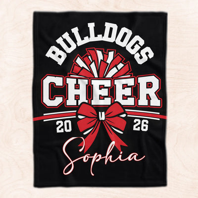 My Cheer Era - Personalized Blanket, Custom Cheerleading Team Blanket, Competitive Spirit Senior Cheer Gifts
