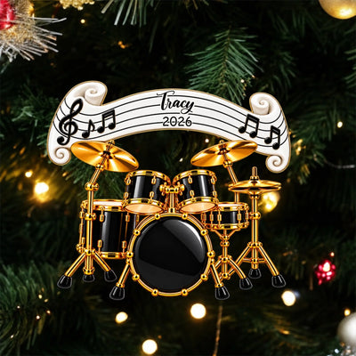 Classic Music Instrument - Personalized Acrylic Ornament, Gift For Band Student, MusicTeacher