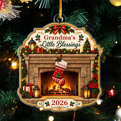 Grandma's Little Blessings- Personalized Acrylic Ornament, Grandma Gift, Nana Christmas Home Decor