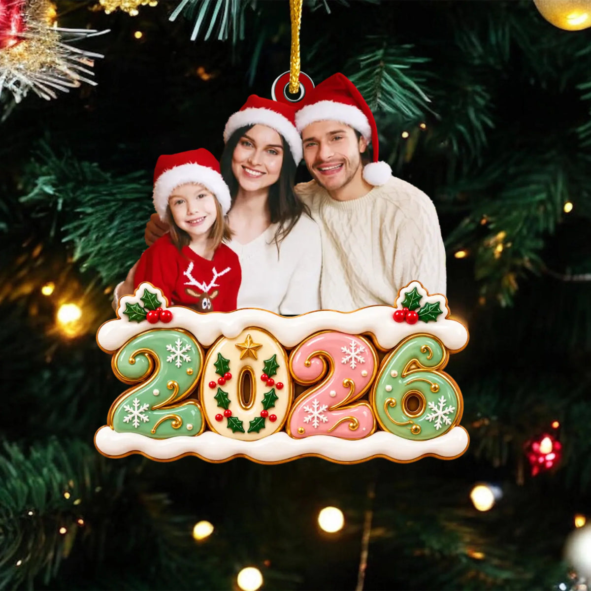 A Sweet Keepsake For The Moments We’ll Never Forget - Personalized Acrylic Ornament, Custom Family Photo Christmas Ornament