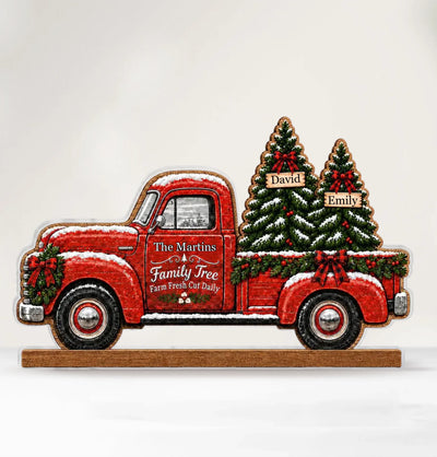 Family Tree Farm - Personalized Acrylic Plaque, Family Tree Farm Christmas