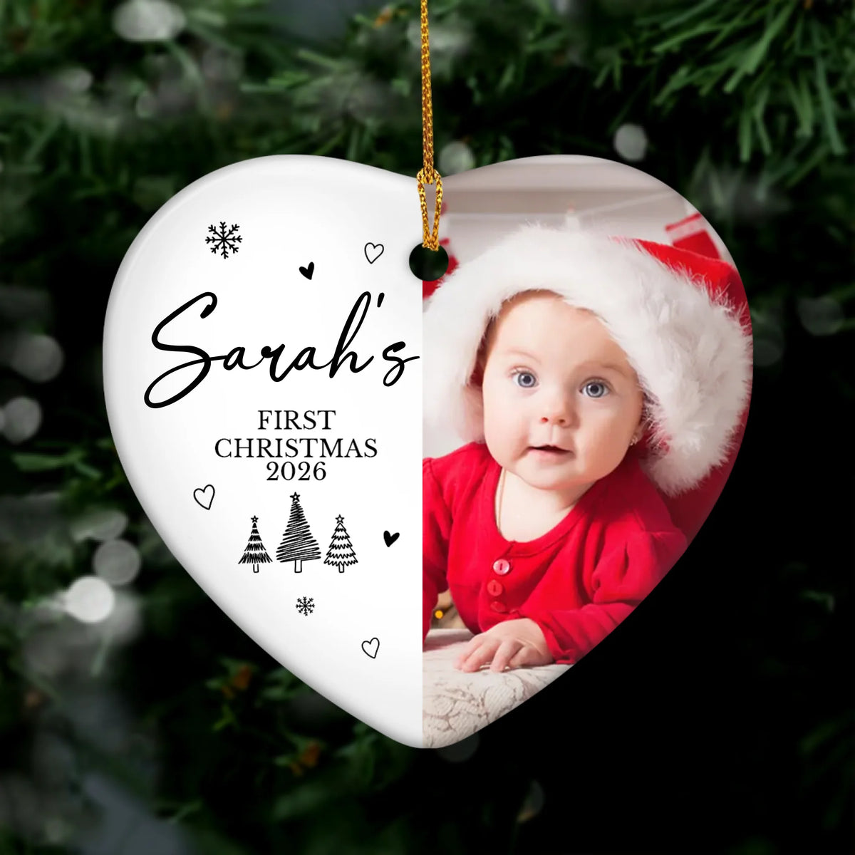 First Christmas Of My Child - Personalized Ornament, Custom Baby Photo Christmas Ornament, First Christmas Decoration