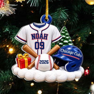 Baseball Uniform - Personalized Acrylic Ornament, Christmas Ornament for Players