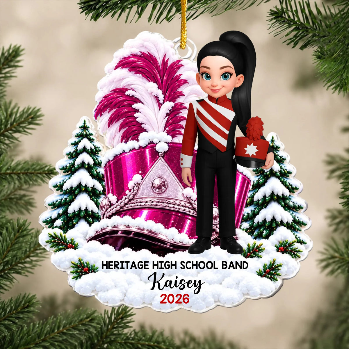 Marching Band Is My Favorite Season - Personalized Acrylic Ornament, Marching Band Design For Boy Girl