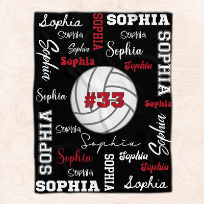 Just A Girl Who Loves Volleyball- Personalized Blanket, Volleyball Team Gift
