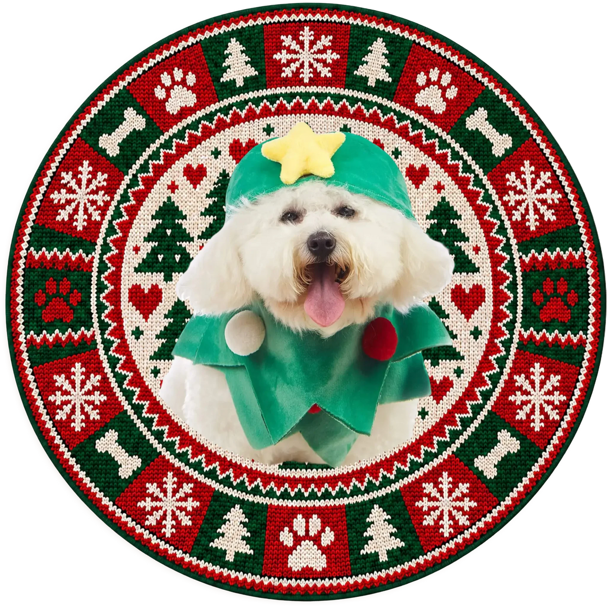 Custom Dog Photo Ugly Christmas - Personalized Doormat, Pet Christmas Rug