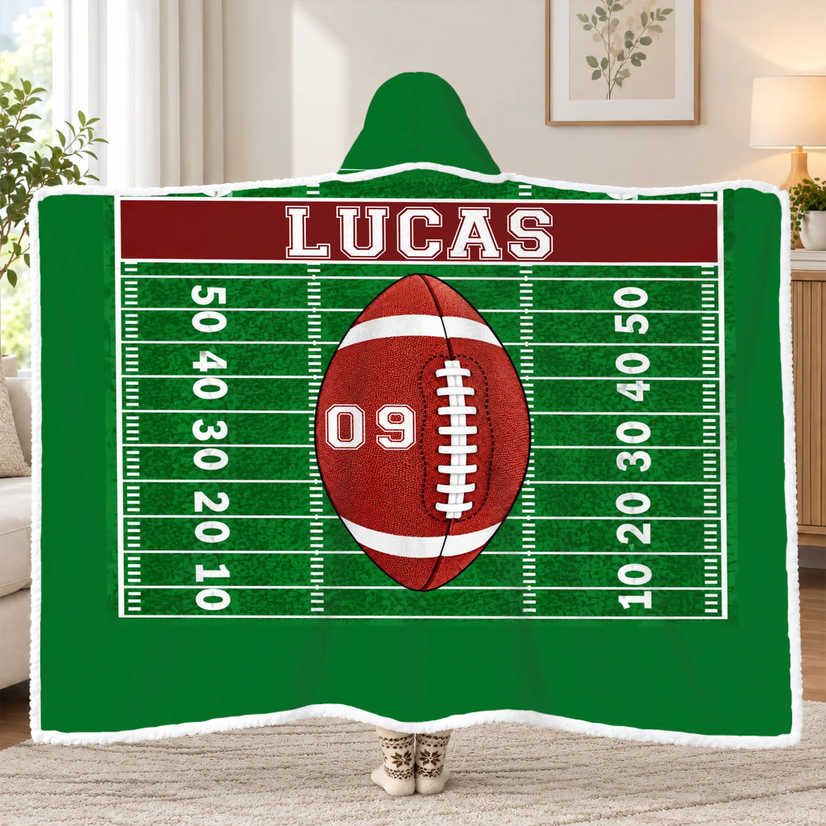 All I Need Is Football - Personalized Hooded Blanket, Gift For Football Lovers
