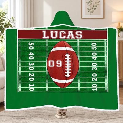 All I Need Is Football - Personalized Hooded Blanket, Gift For Football Lovers