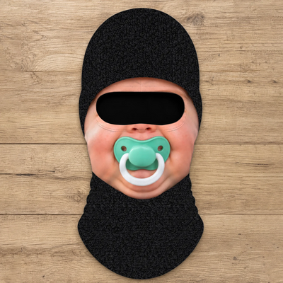 Funny Baby Face - Personalized Ski Mask, Novelty Skiing & Snowboarding Winter Gift