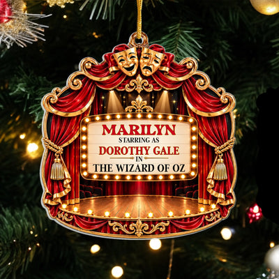 Your Name Starring As Custom Character - Personalized Acrylic Ornament, Custom Theater Cast Christmas Acrylic Keepsake