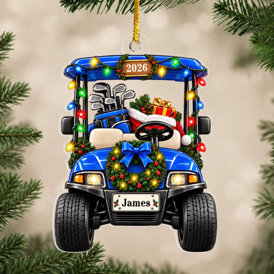 Christmas Golf Bag- Personalized Acrylic Ornament, Gift For Golfer Husband Dad Grandpa