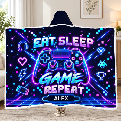Personalized wearable hooded blanket – personalization preview