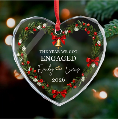Personalized glass ornament – personalization preview