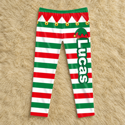 Personalized Elf Pajama Pants – personalization preview