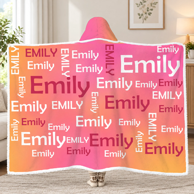 Personalized Wearable Hooded Blanket – personalization preview