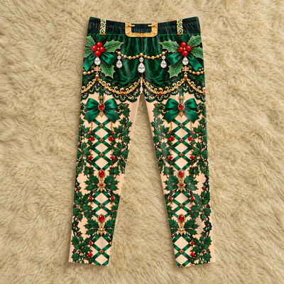 Funny holiday pajama pants – personalization preview