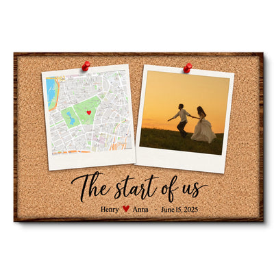 Personalized Polaroid Map and Photo Poster – personalization preview