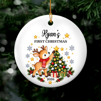 Personalized Ceramic Ornament First Christmas – personalization preview