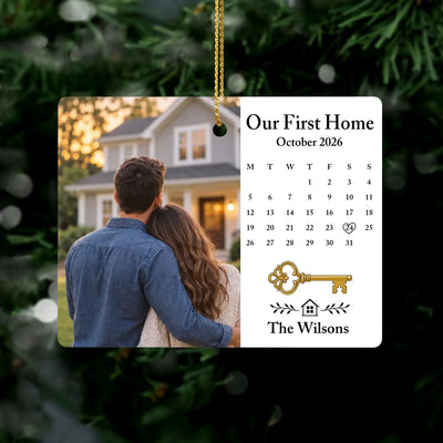 Personalized Rectangular Ceramic Ornament – personalization preview