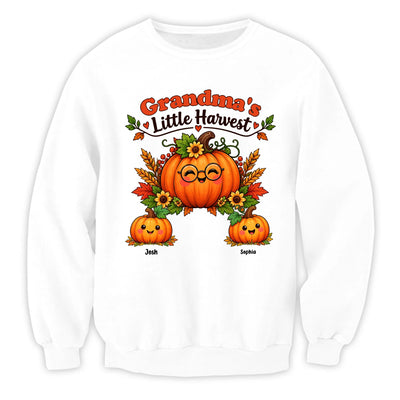 Grandma's Little Harvest Personalized Sweatshirt – personalization preview