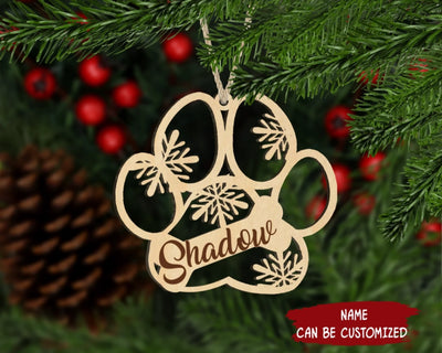 Personalized Paws Engraved Ornament