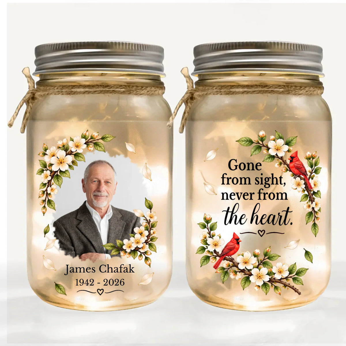 Personalized Mason Jar Light – personalization preview
