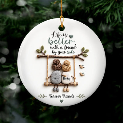 Personalized Ceramic Ornament Friendship Keepsake – personalization preview