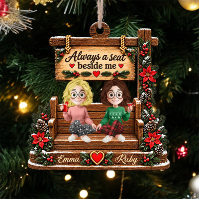Personalized wooden ornament custom name – personalization preview